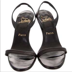 Christian Louboutin O Marilyn Red Sole Slingback Sandals